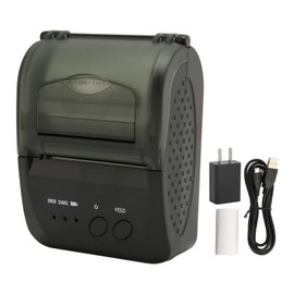 Portable Receipt Printer 58mm Bluetooth 4.0 Fast Printing Low Noise Mini Thermal Printer for Homes Office Shop 100‑240V US Plug