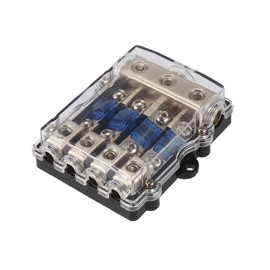 X AUTOHAUX Car Distribution Block 4 Way with 60 Amp Mini ANL Fuse Holder