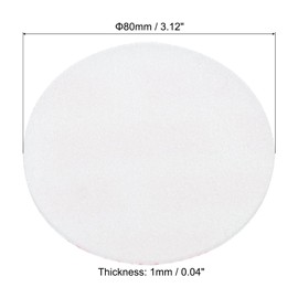 PATIKIL 80mm/3.12inch Foam Lid Liner, 100Pcs PS Foam Resistant Tamper Pressure Sensitive Seal for Bottle Cap Liners Seals, White Red