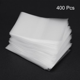 PATIKIL 400pcs 55x40mm Perforated Shrink Bands PVC Heat Shrink Wrap Bands Compatible Cap Diameter 31-34mm for Jar Cans, Clear