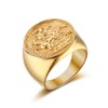 Joliernelle Sovereign Ring Gold for Men Stainless Steel St. George