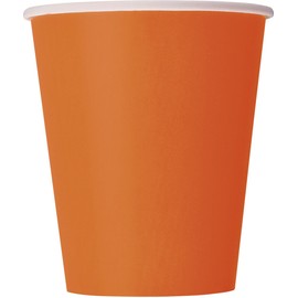 Unique Party 3226 - 9oz Orange Paper Cups, Pack of 8
