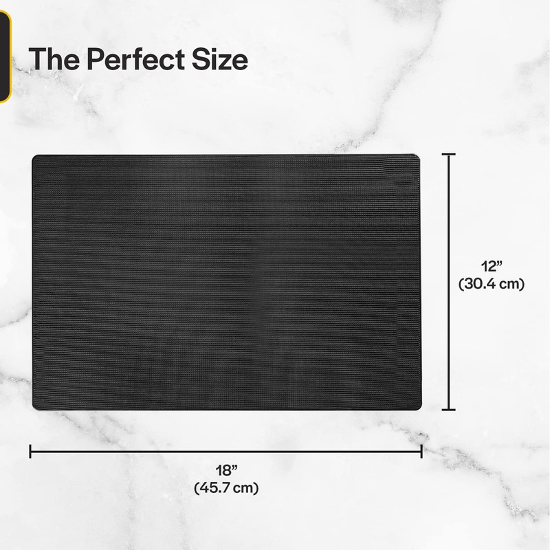Thirteen Chefs Black Plastic Cutting Board - 18 x 12