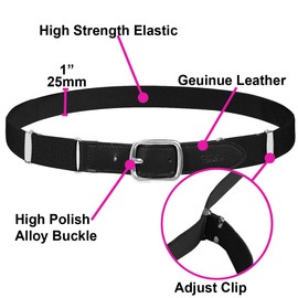 DENDAWEN Falari Kinder Ledergürtel, elastisch, verstellbar, für Jungen, Mädchen, alle Anlässe