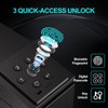 PINEWORLD Gun Safe For Handgun, Biometric Slider Bedside Handgun Safe,