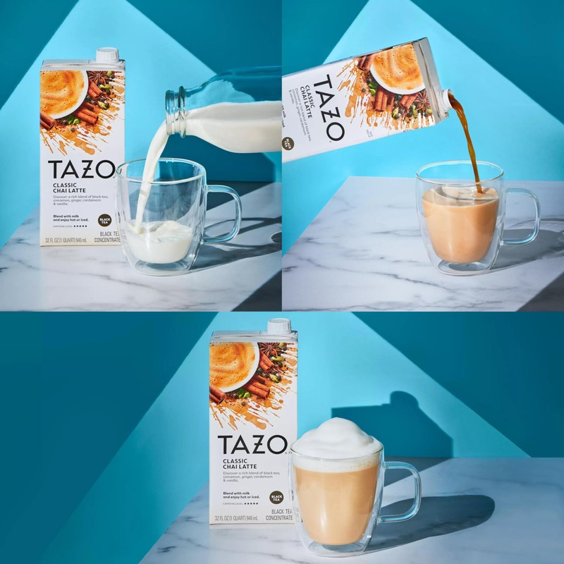 Tazo Chai Tea Latte Concentrate, 32 Fl Oz (Pack of