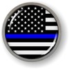Thin Blue LINE (Stripe) US American Flag 3D Domed CAR