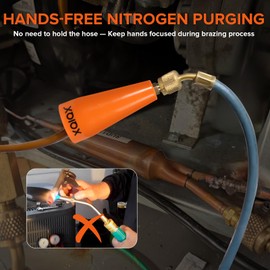 XQIQX TFXNPB Nitrogen Purge Tool, Nitrogen Purge Regulator Connection Tool for Purging and Brazing Refrigeration Tube