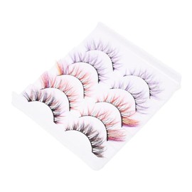 Healvian 5pares Pestañas Postizas De Colores Para Halloween Cosplay y Festivales Pestañas Postizas Para Maquillaje