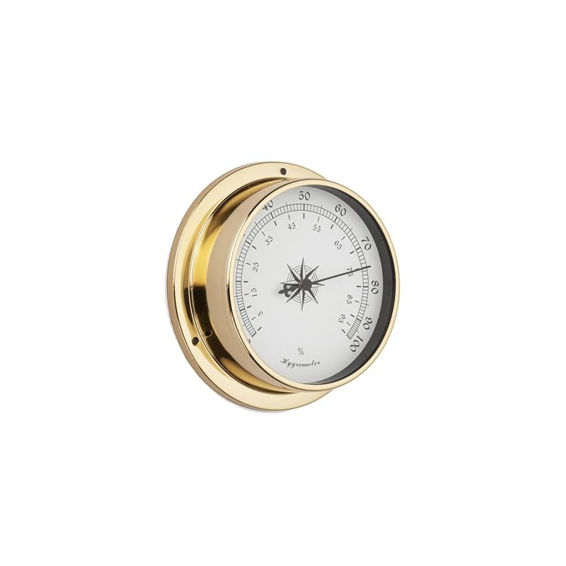 NKlaus Brass Hygrometer, 11.5 x 9 x 3.4 cm -
