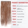 Ajsowju Clip in Dreadlock Extension Sets,9PCS 36 Strands 3 Styles