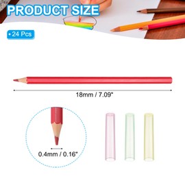 PATIKIL Pre-sharpened Colored Pencil Set, 24 Pcs Oil Color Pencils with Plastic Pencil Tip Cap Hexagonal Rod Wooden Pencils for Artists Art Painting, Red