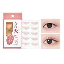 Gecomo Natural Double Eyelid Patch, Natural Waterproof and Non-marking Long Lasting Beautiful Eye Patch for Big Eyes with Inner Double Eyelids (02# Long Narrow Style-240 Pieces)
