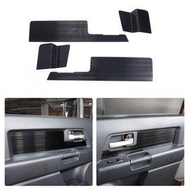 Car Interior Door Panel Trim Cover Compatible with Toyota FJ Cruiser 2007-2021, Stainless Front and Rear Door Panel Moulding Trim Cover Protection Accessories, 4PCS, Black