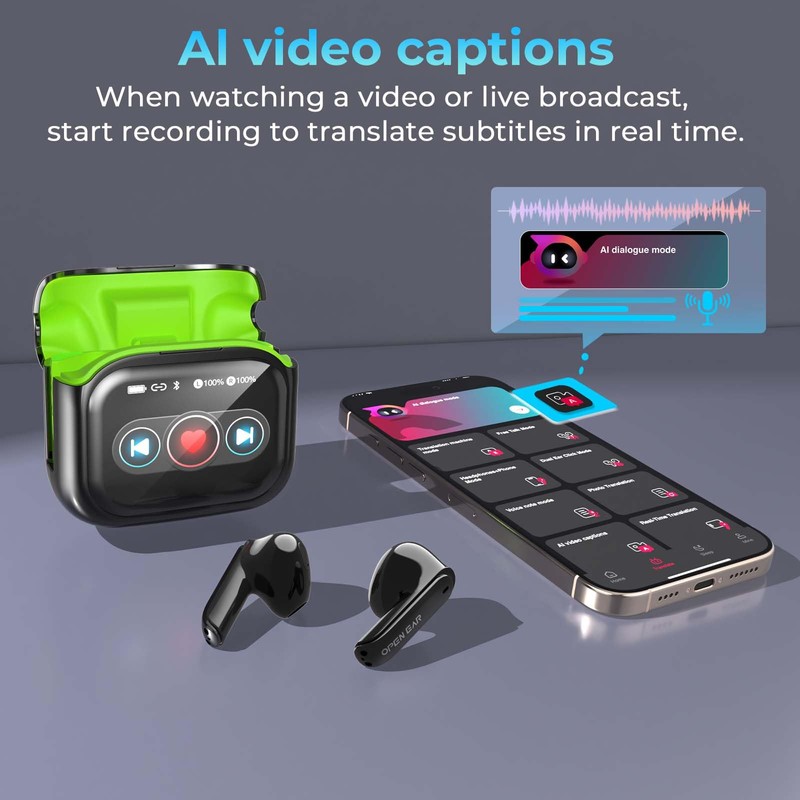 AI Translation Earbuds Real Time 3 in 1 Translator Earbuds