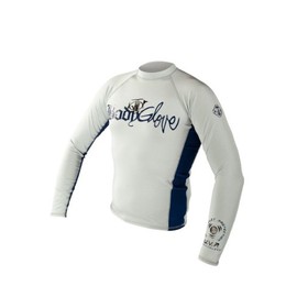 Body Glove Basic Deluxe Lange Ärmel Rash Guard, Silver/Navy