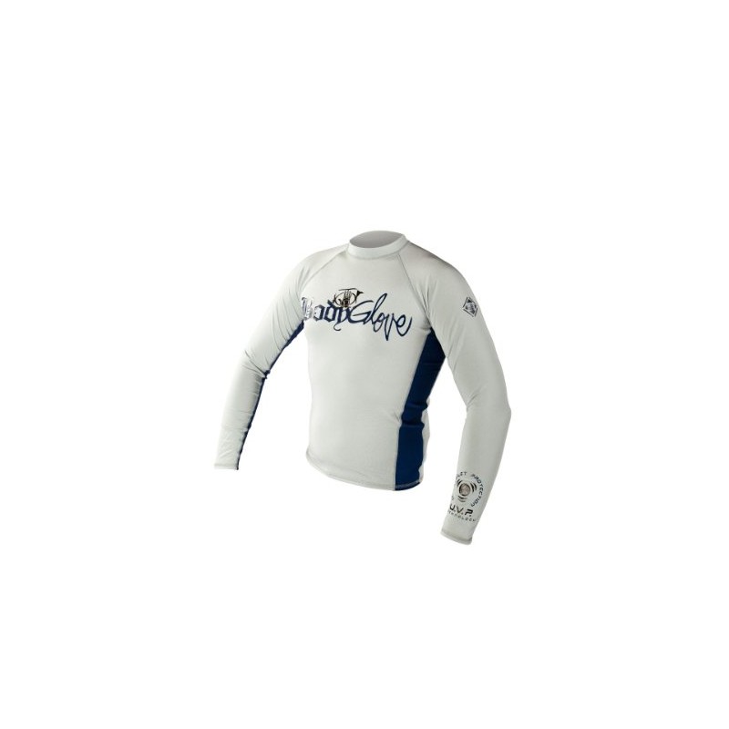 Body Glove Basic Deluxe Lange Ärmel Rash Guard, Silver/Navy