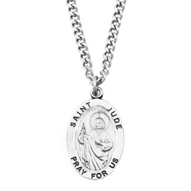 Rosemarie Collections St Jude Religious Medal Pendant Necklace