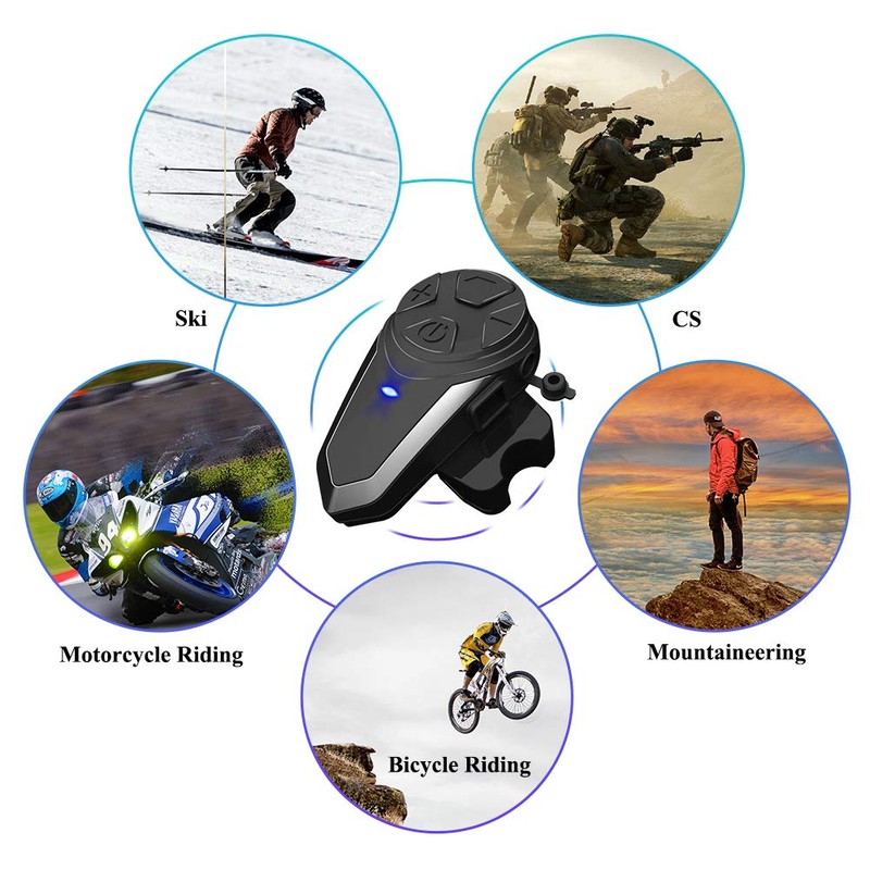 vFound BT-S3 1000m Motorcycle Intercom Helmet Headset Real-time Communication Systems