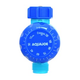 Aqua Joe AJ-WTX2 Set of 2 Manual Water Timers | Dual-Zone Coverage | 2 Hours Max Timer | Built-in Timer Bypass Function