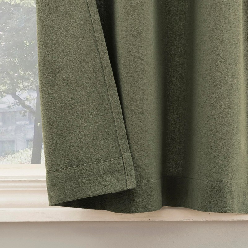 Archaeo Washed 100% Cotton Small Window Twist Tab Cafe Curtains,