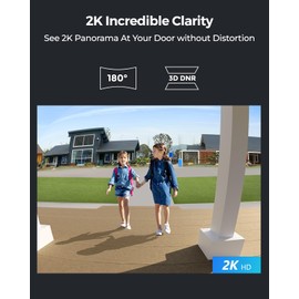REOLINK Video Doorbell WiFi Camera - Wired 2K Outdoor, 5G&2.4G WiFi, 4:3 Wide View Angle, Smart Detection, Local Storage, No Subscription Front Door Home Security, Customized Chime V2