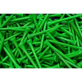 3 1/4 Wood Golf Tees (Packs of 100) Plain, NON-Printed (Neon Green)