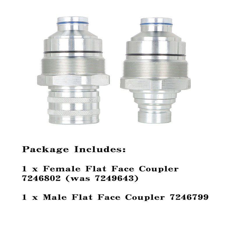 kimllier 7246802 7246799 1/2 Hydraulic Male & Female Flat Face
