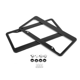 Keenso Edelstahl Auto Nummernschild Rahmen Abdeckung Halter Halterung (Spiegelpolitur) 2 Stück (amerikanisches Nummernschild, kanadisches Nummernschild) Dekorationen