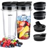 2Pcs Replacement 16oz Blender Cups for Ninja, Single Serve Blender