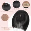 Matriarchs Postizos de cabello humano real para mujer, flequillo fino
