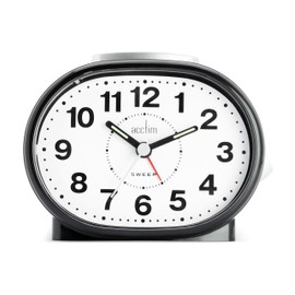 Acctim 15563 Lila Sweep Alarm Clock in Black