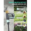 RAINPOINT Sprinkler Timer with Brass Inlet & Outlet, Programmable Hose