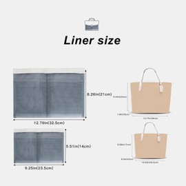 AfitLulu Mesh Bag Organiser Insert 6 Compartment Handbag Organiser Insert, Tote Bag Organiser Ultra-Thin and Lightweight Bag Inserts Organiser Suitable for Multiple Bag Types (Brown, L)
