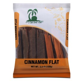 Malabar Desi (Dalchini) Flat Cinnamon 3.5oz (100g) ~ All Natural | Vegan | Gluten Friendly | NON-GMO | Indian Origin