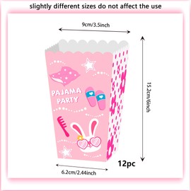 LaVenty Pajama Party Popcorn Boxes Sleepoever Party Popcorn Boxes Slumber Party Favor Bags Boxes