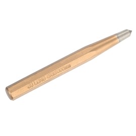 M METERXITY Center Punch 6mm Shank Point, 10x100mm Alloy Steel Center Punch Tool, Impact Resistant Metal Punch Center for Mark/Drilling/Punching/Scribing/Locator/Starting Nail [Golden]