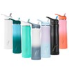 EcoVessel Summit Triple Insulated Bottle with Straw 700ml, Black Shadow
