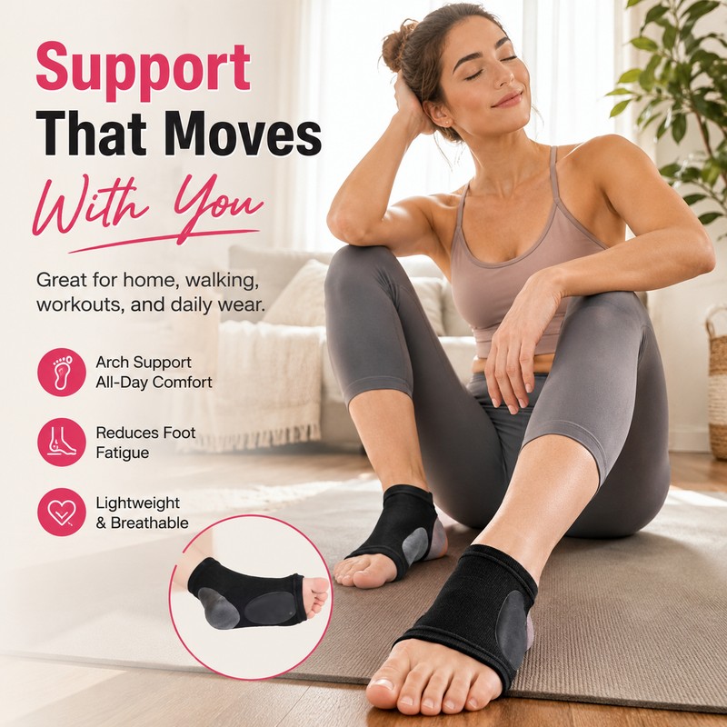 Arch Support Sleeves for Women – Cushioned Gel Pad Foot