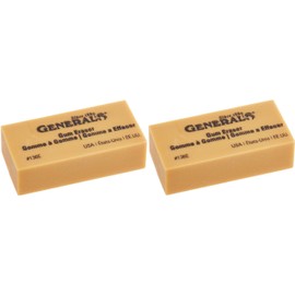 General Pencil 136EBP Artist Gum Eraser- (2 Pack)