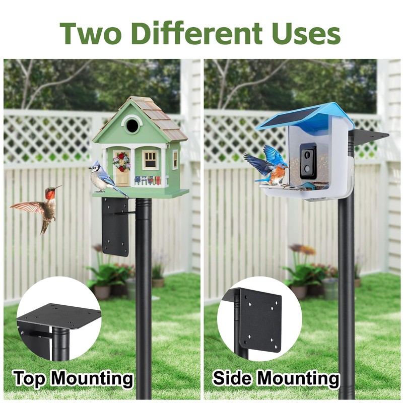 Bird Feeder Pole,75" Outdoor Bird House Pole Kit Stand with