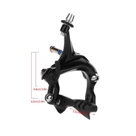 NIMOA Road Bike Brake, Caliper Road Bike V Shape Mechanical Dual Pivot Fixed Gear Brake Set Pivot Brake Set Repair Parts Cycling Part