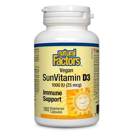 Natural Factors Vegan Vitamin D3 1000 IU - 180 Veg Caps
