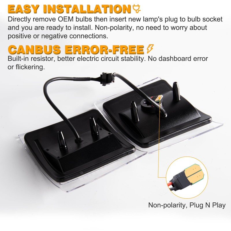 Gempro Sequential Amber LED Corner Side Marker Turn Signal Lights