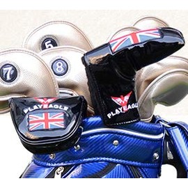 Putter Cover Headcover Pin Type Magnetic Fit Scotty Cameron Odyssey British Flag Single Piece (Pin, Blue)