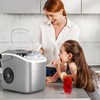 Portable Countertop Ice Maker Machine with Handle, 9 Bullet-Shaped Ice