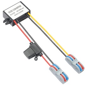 YABOANG DC/DC Buck 10-72V to 5V Power Supply, Voltage Converter with Fuse to 5V5A 25W MAX Power Transformer Waterproof Step Down Module for Automotive, LED Lights, Boat Dock, Instruments.