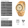 BOBO BIRD D27 Men's Bamboo Wooden Watch Numeral Scale Large