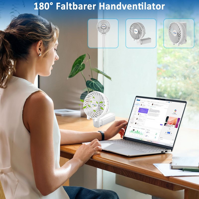 efluky Handheld Fan White