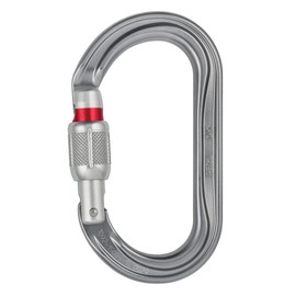 Petzl M33A SL NEW OK Lightweight Oval Carabiner, Screw-Lock, Grey